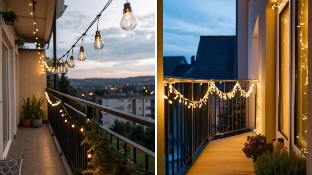 Balcony Lighting Sets the Mood
