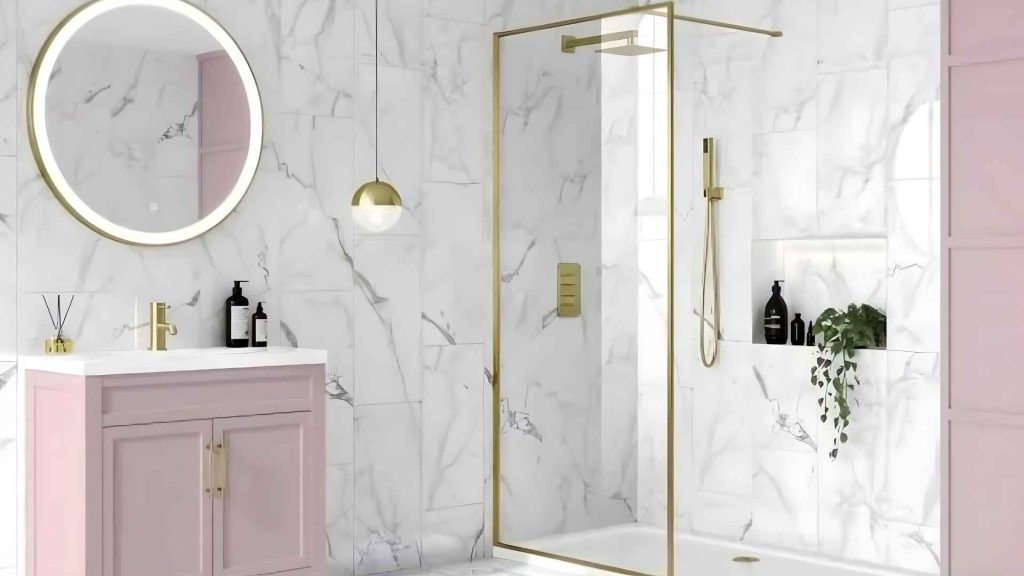 Polished Bathroom Tiles Design