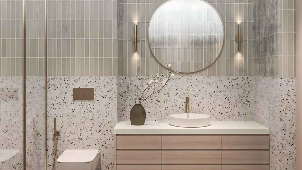 Cocktail Mix Bathroom Tiles Design