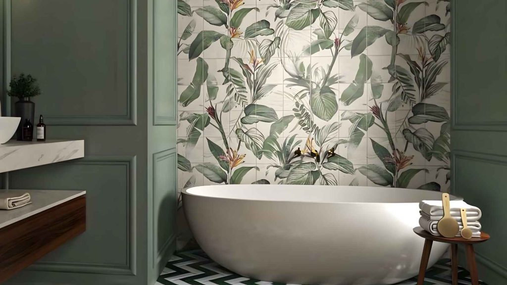 Tropical Bathroom Tiles Design