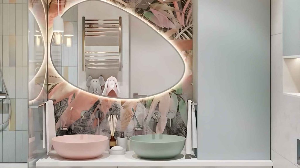 Textured Ceramic Bathroom Tiles Design