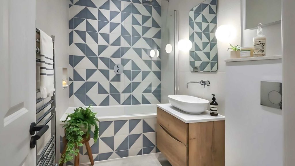 Geometric Bathroom Tiles Design