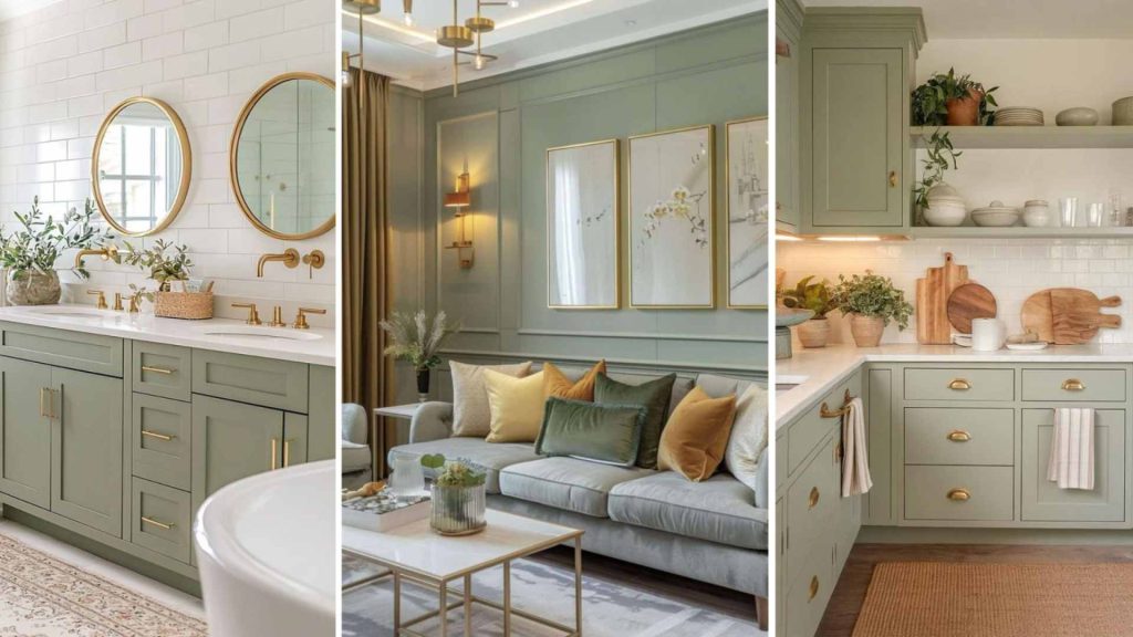 Wall colour Combination with Sage Green