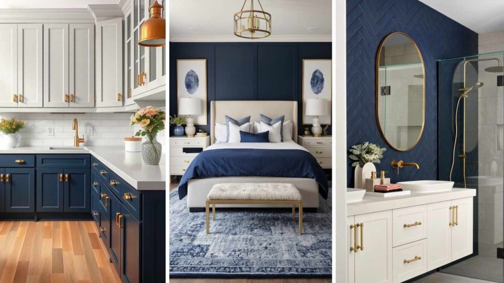 Wall colour Combination with Navy