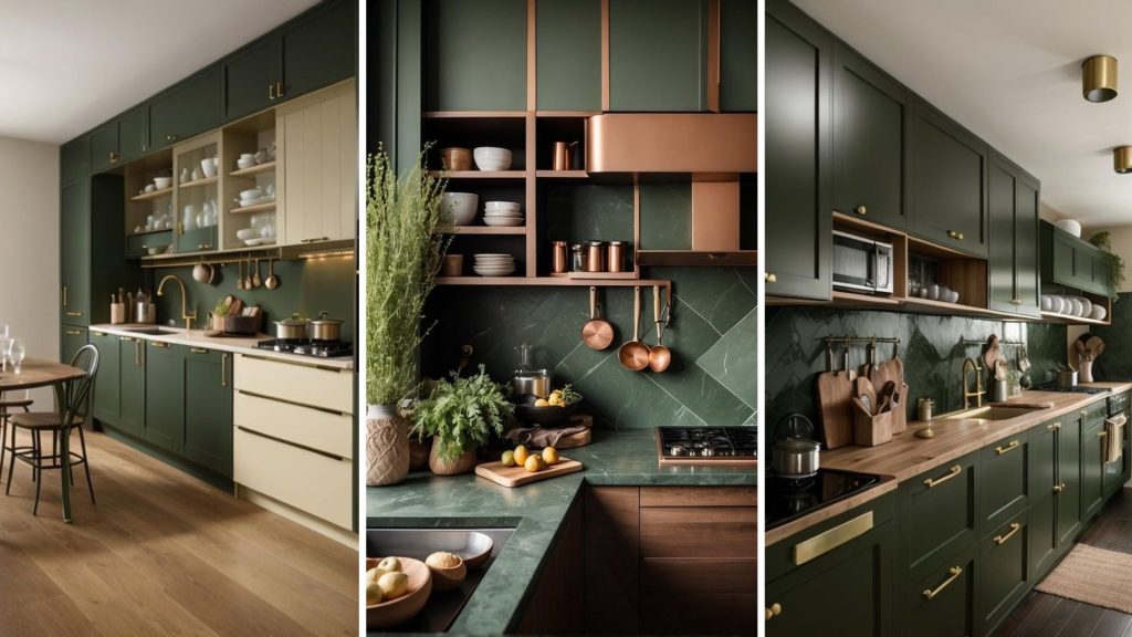 Green Colour Kitchen Interior Designs