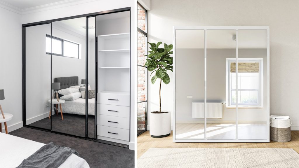 Inset Mirror Wardrobe Design