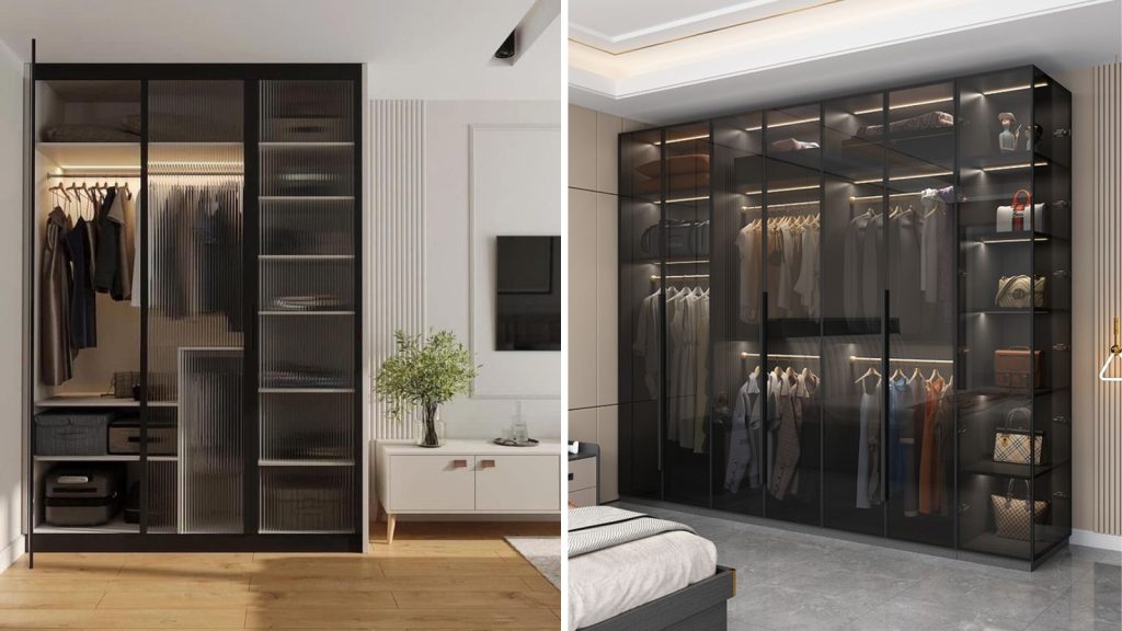 Frosted Glass Wardrobe Design