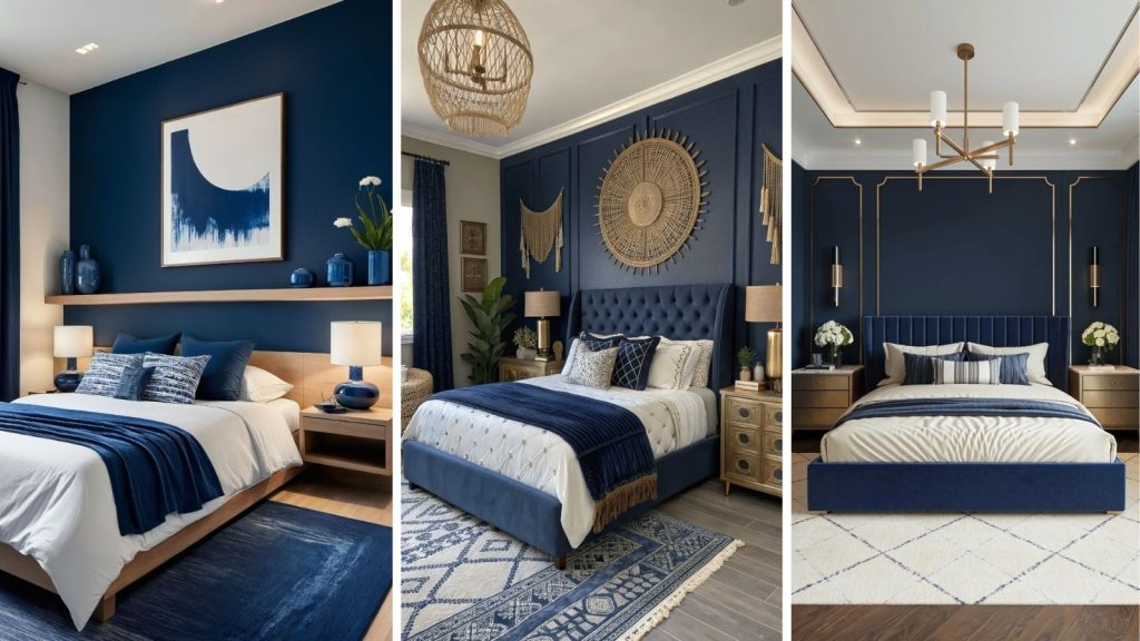 Blue Bedroom Color Design for Men's