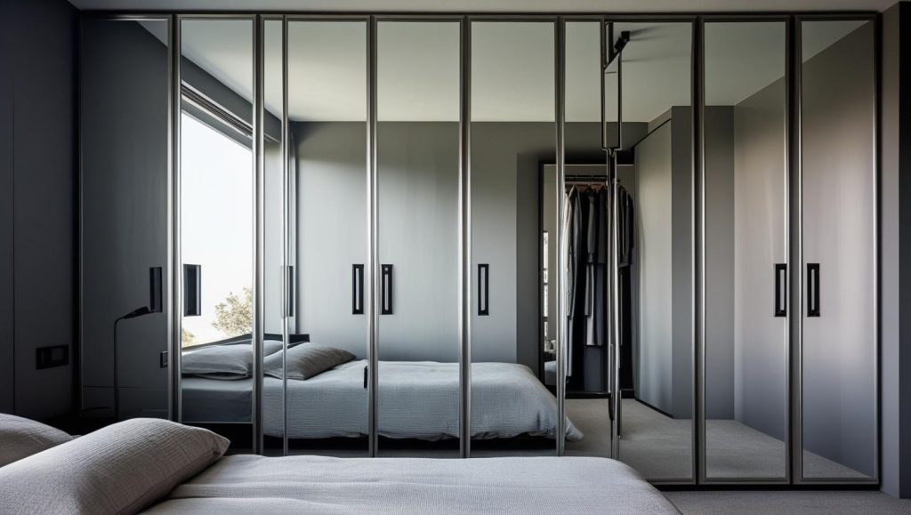 Mirrored Wardrobes for bedroom Interior