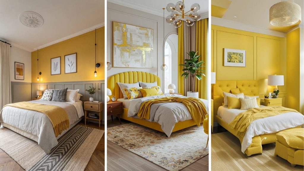 Moderate Yellows Bedroom Color Style