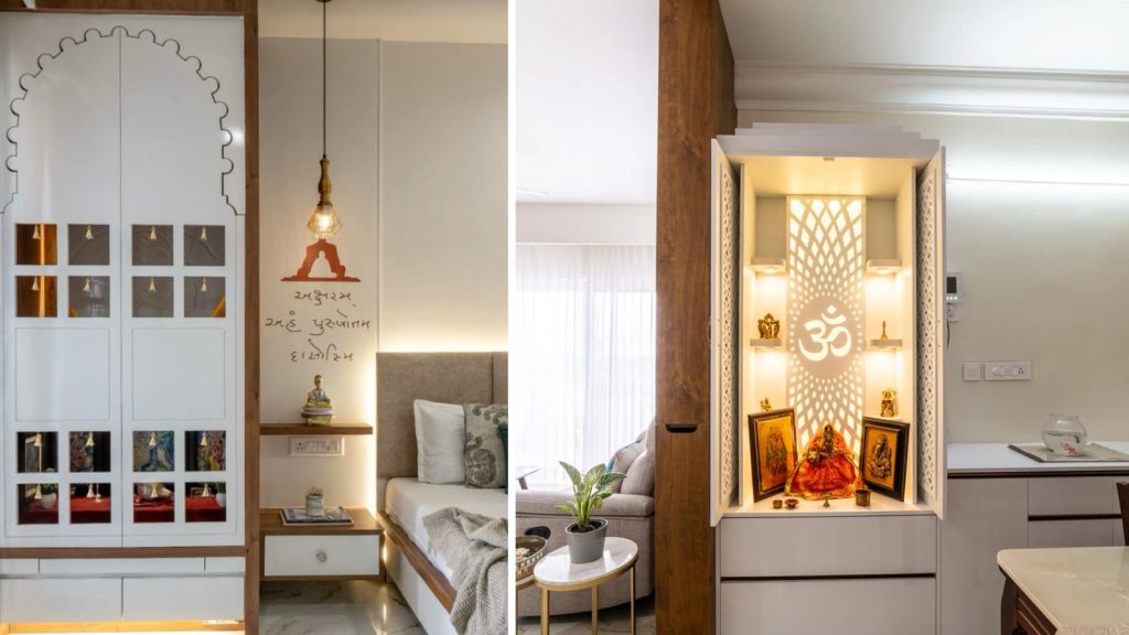 Pooja Unit in Bedroom