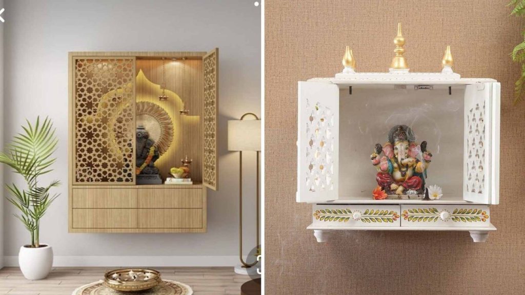 Pooja Mandir With Doors for Home