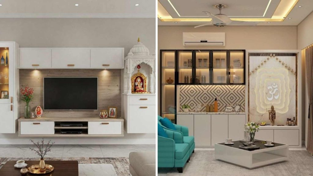 Mandir in Living Room Ideas