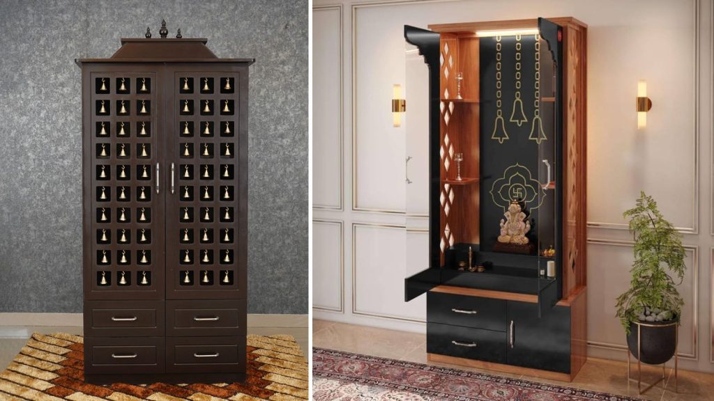 Standing Pooja Room Mandir Design