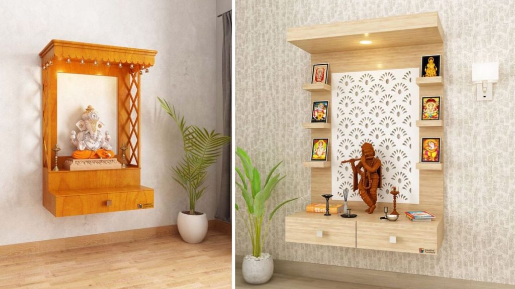 Pooja Mandir With Doors for Home