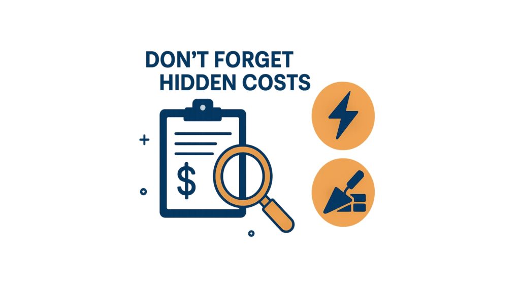 Don’t Forget Hidden Cost (Electrical, Civil Changes)