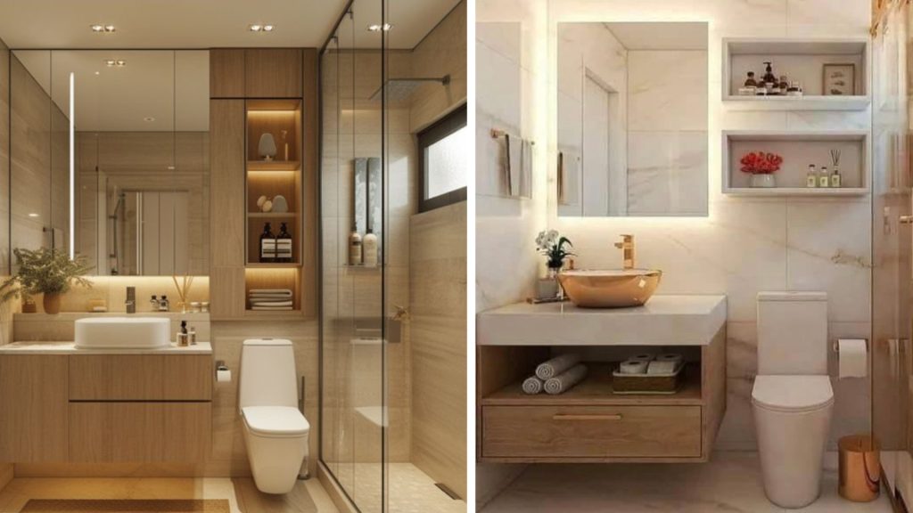 Modern bathroom interior design for 2BHK Apartments and Flats