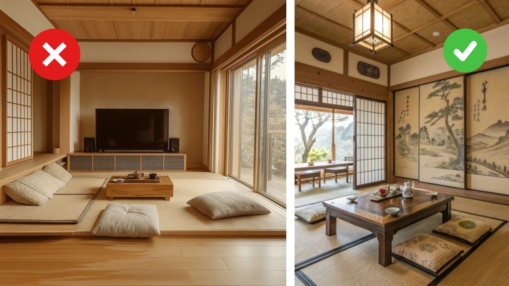 Zen style home interior minimalism, not emptiness