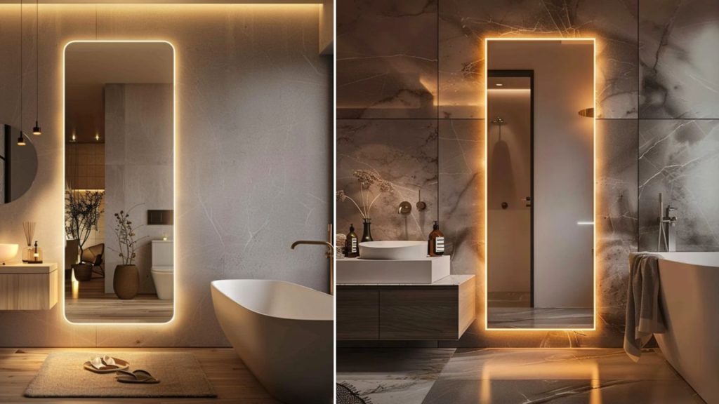 LED Full-Length Bathroom Mirror for Modern Bathrooms