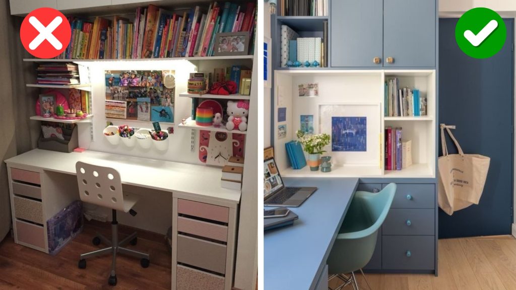 Smart storage and clutter-free study room design for kids as per Vastu