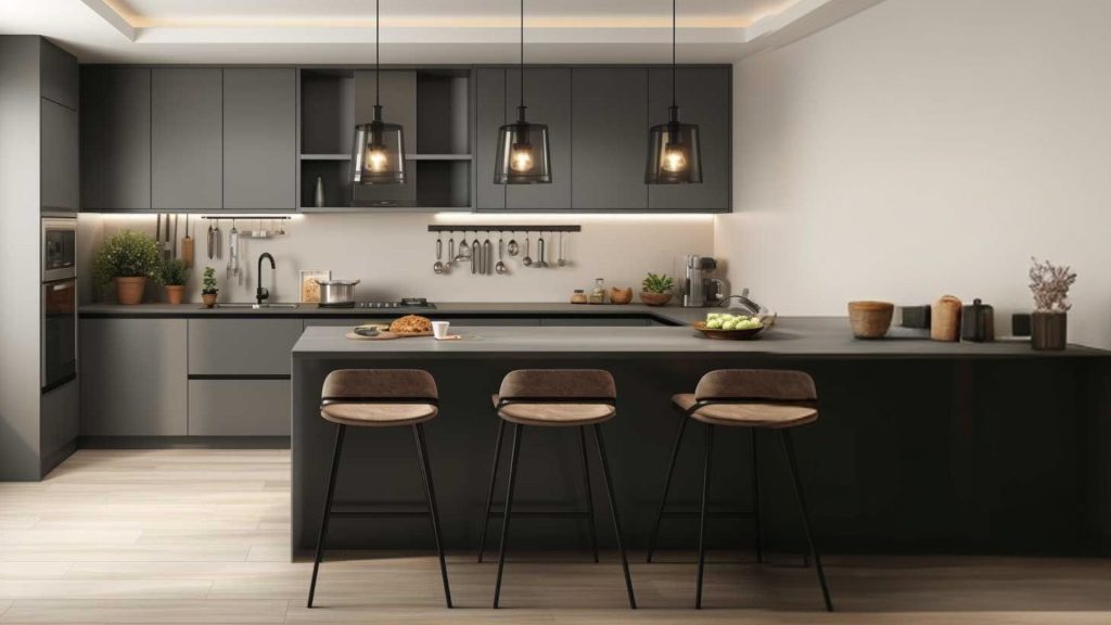 Standard breakfast counter sizes for Indian kitchens