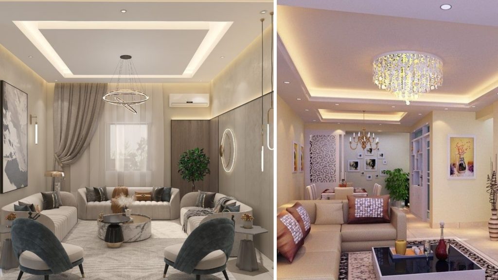 Modern tray ceiling design for living room (2025)