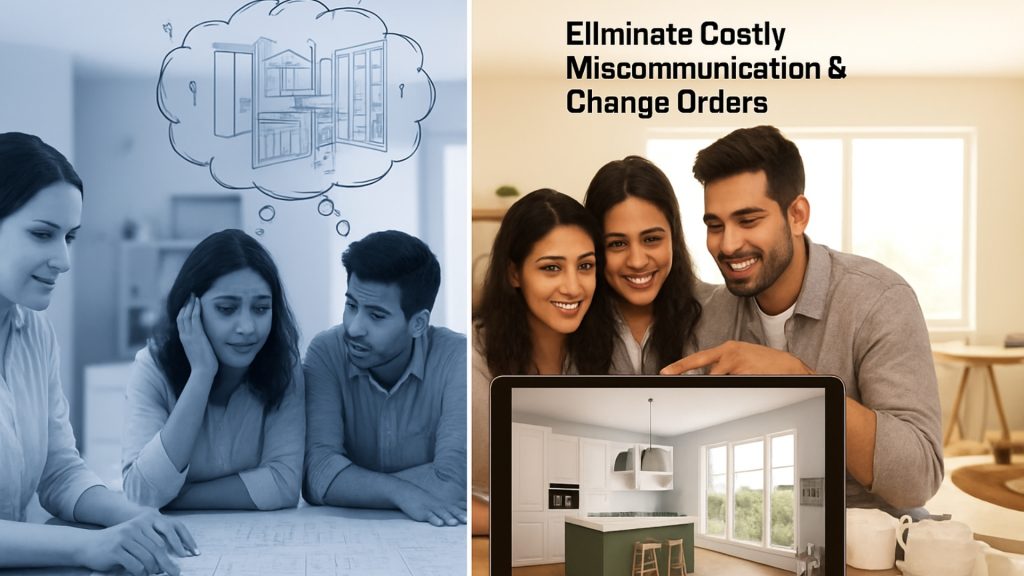 3D home visualization to avoid costly changes