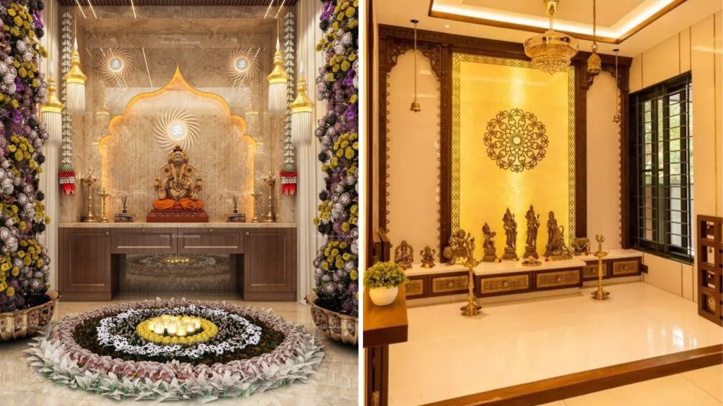 Diwali mandir decoration ideas for home