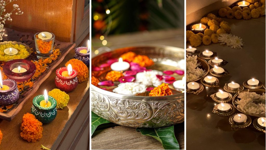 Diwali diya decoration for Homes