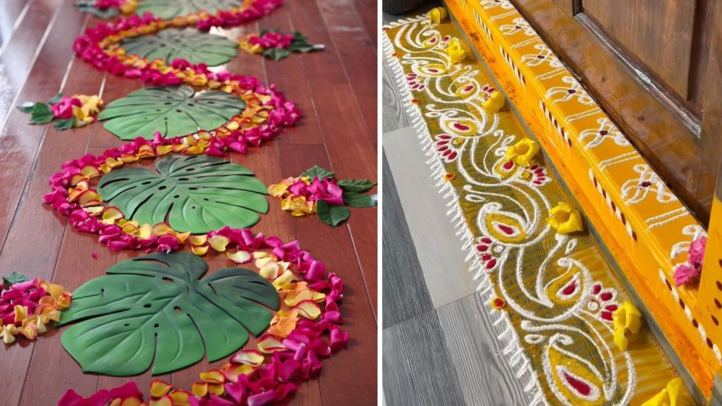 Diwali doorstep rangoli design