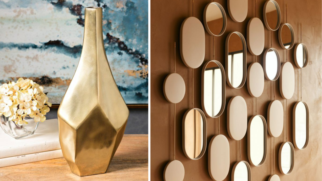 Metallic assets design for luxury small apartment