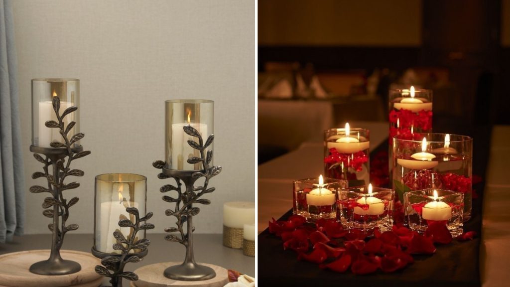 Signature scent candle for New Year date night decor