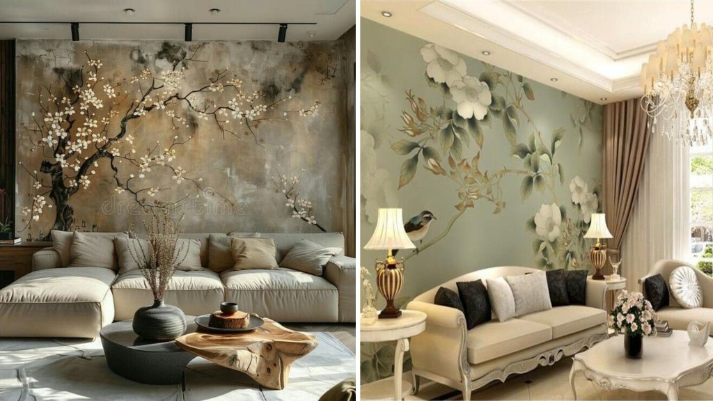 Art Deco wall panelling design for living room