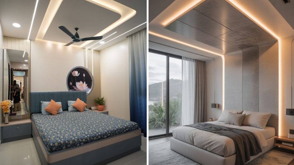 Modern bedroom POP ceiling design