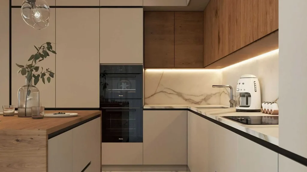Warm White and Wood Colour Combo