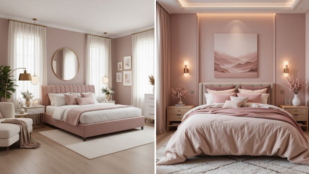 Blush pink home interior design for modern homes