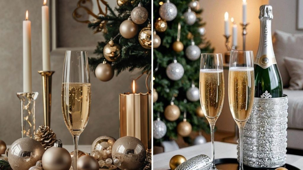 Stylish glassware for New Year home decor