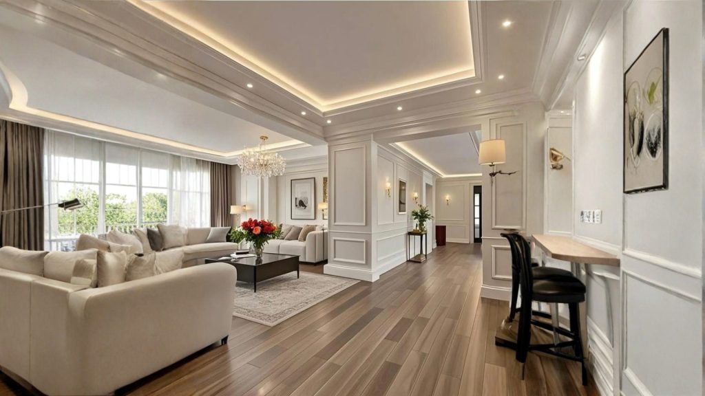 Functional home corridor design for narrow hallway