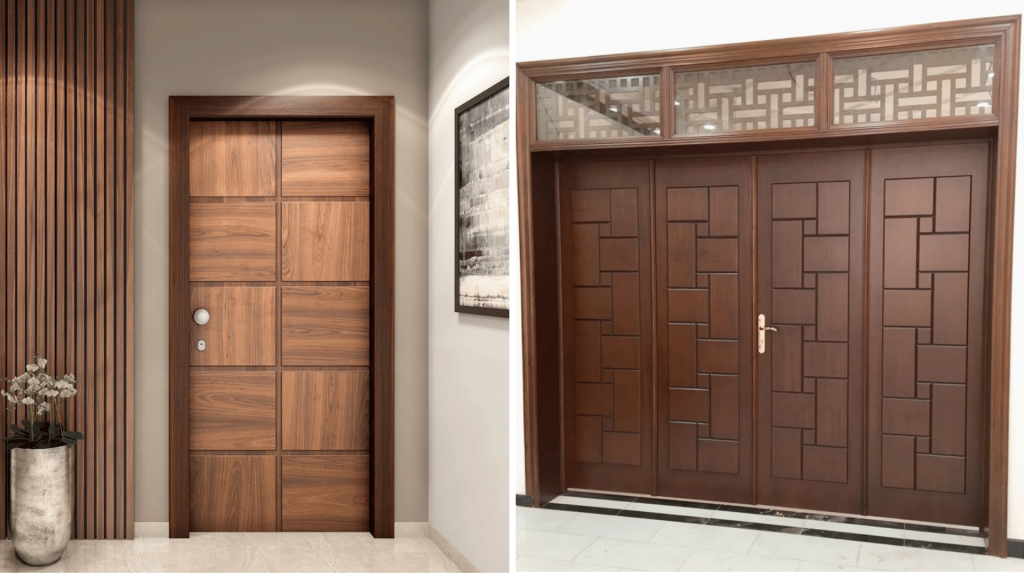 Grid Pattern Door Design