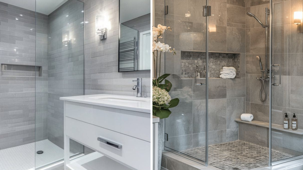 Shades and Textures of Gray and White Tiles