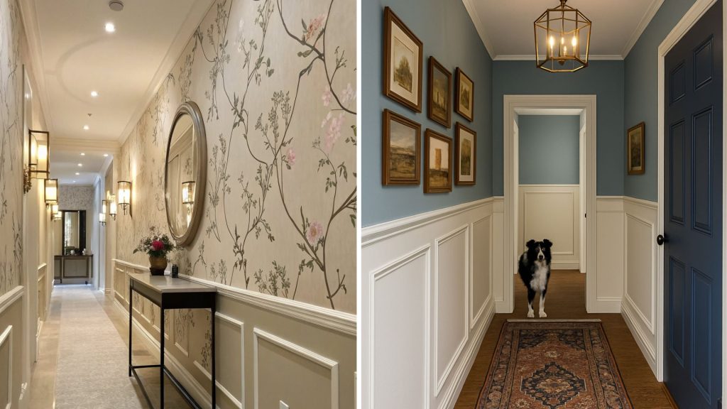 Modern home corridor wall design