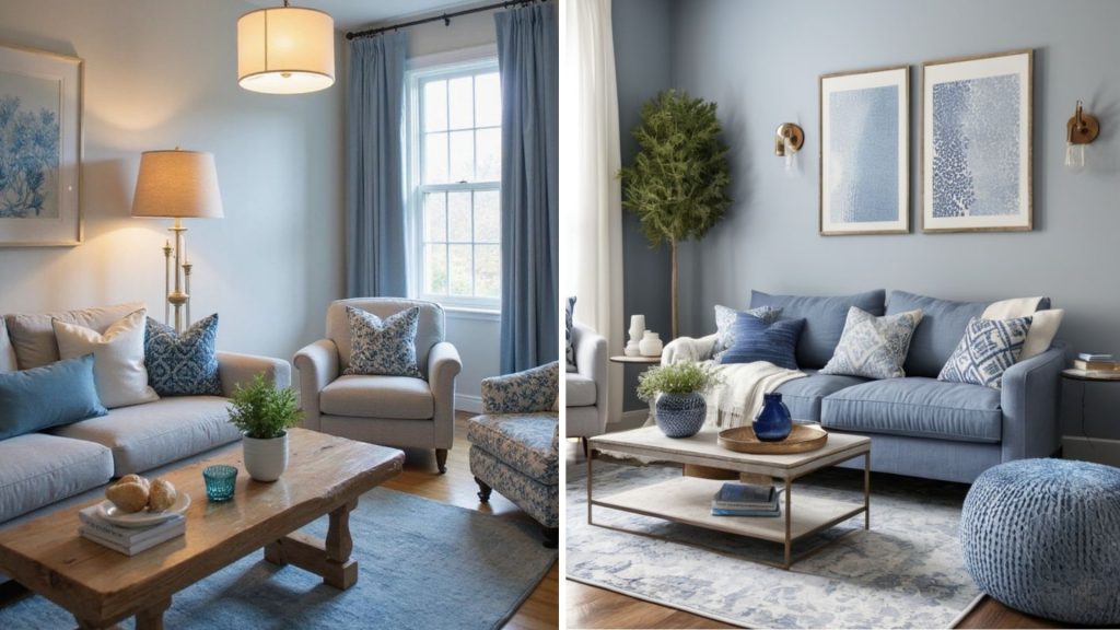 Linen Blue home interior colour palette for modern home interior