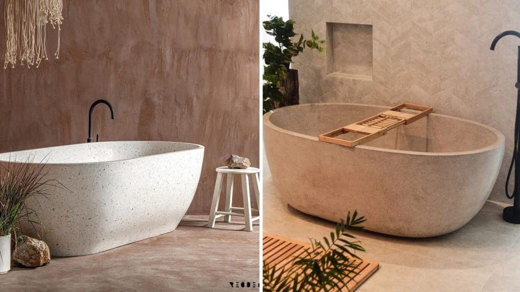 Terrazzo composite bathtub design