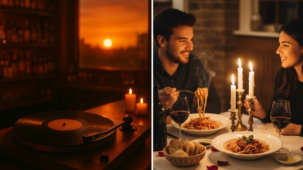 Romantic New Year music transition