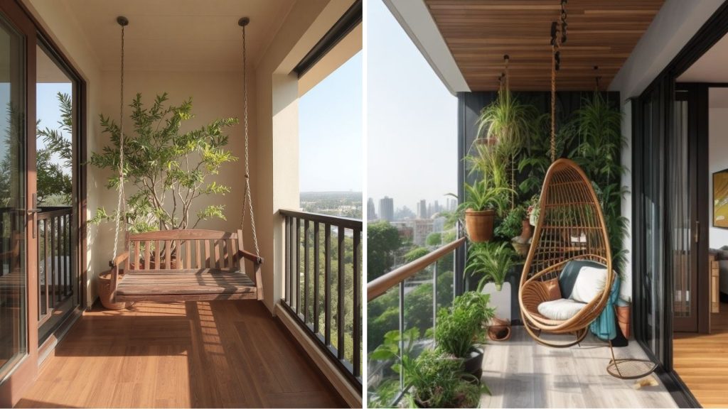 Urban compact balcony swing design