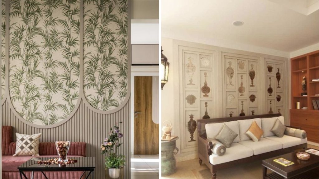 Transitional wall panelling design for living room