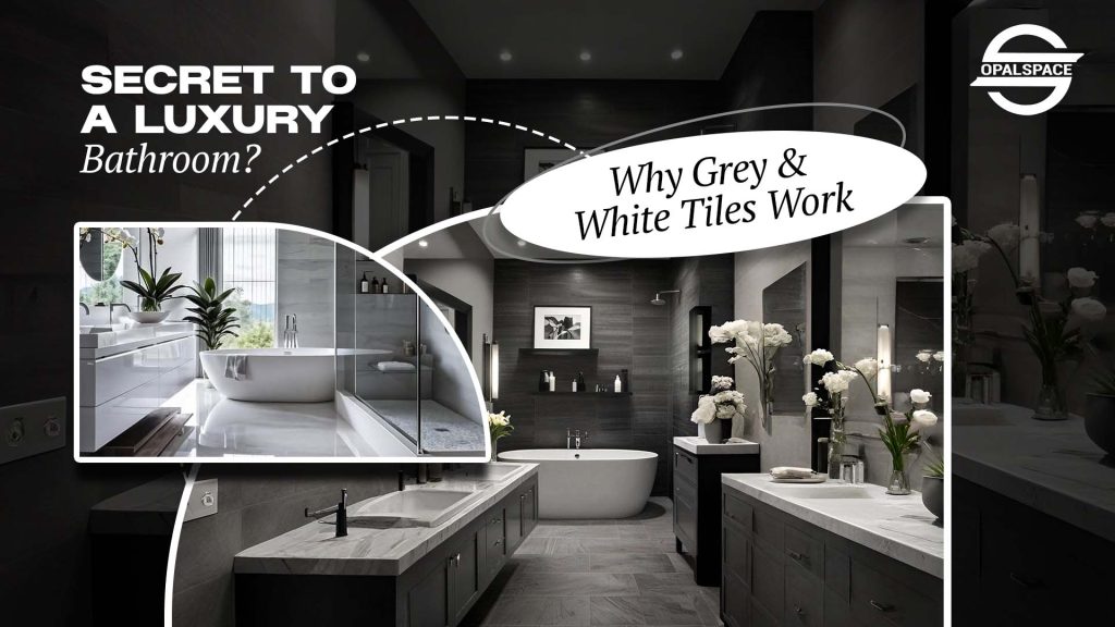 Grey & White bathroom Tiles