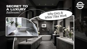 Grey & White bathroom Tiles