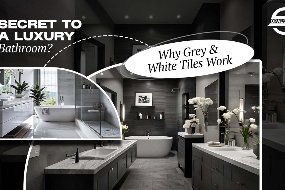 Grey & White bathroom Tiles