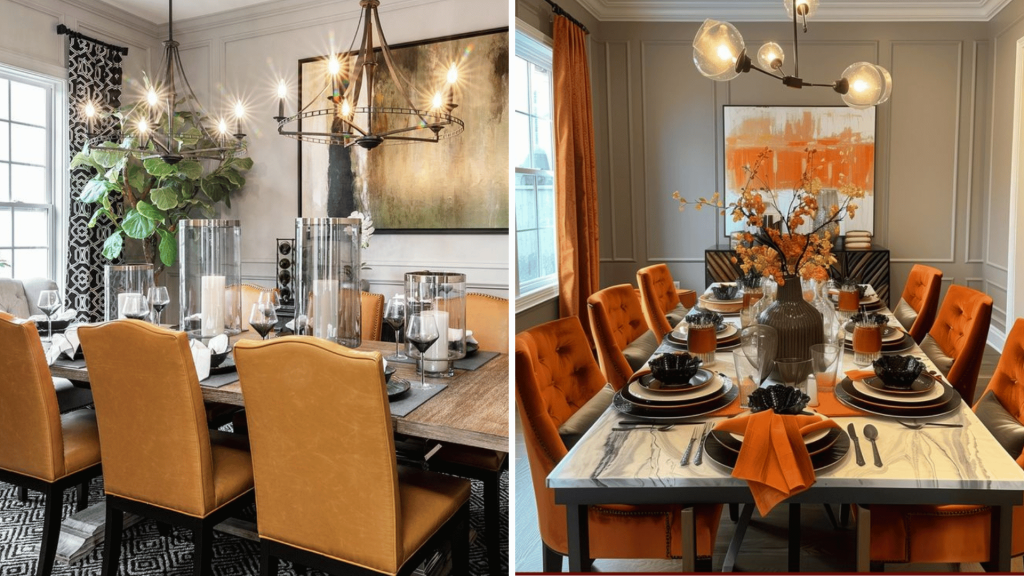 Warm and Earthy Dining Room Colour Combination